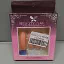 Curved Nail Tips Long Square Press on Nails Pink Nails False Nails with Solid Colour Designs Unique Stick on Nails Pink Glossy Glue on Nails for Women Girls 20Pcs