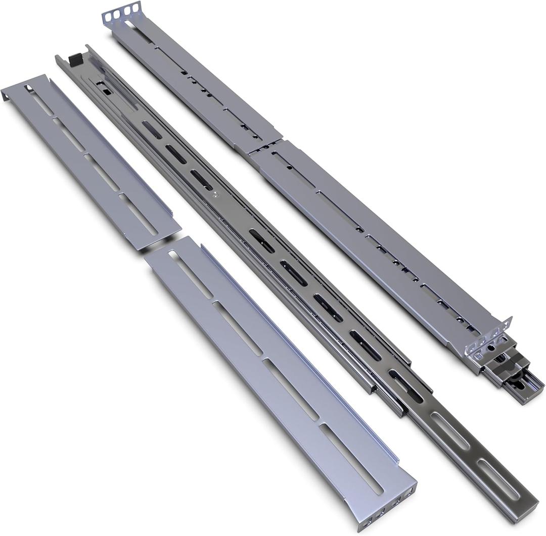 Rackmount Sliding Rails - Kit for 2U-8U Chassis (Adjustable 18" to 25" Depth) 2 or 4 Post Mount Sliders for Server Case (Compatible with Any Standard Rack, Cabinet, Computer Enclosure) Tupavco TP1821