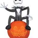 6FT Halloween Outdoor inflatables Decorations,Blow Up Skeleton & Pumpkin Decor, Built-in LED Lights,for Indoor Outdoor Yard Lawn Garden Halloween Party Decoration