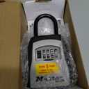 Master Lock Key Lock Box for House Keys Outdoor Portable Combination Lockbox with Resettable 4 Digit Code, Weather Resistant Durable Metal Body, Holds 5 Keys, 5400EC Black
