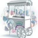 DS THE DISPLAY STORE PVC Candy Cart with Wheels - Portable Dessert Cart for Parties, Weddings & Baby Showers - Vendor Event Display with Rounded Safety Edges