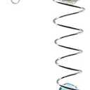 UOUDIO Gazing Ball Spiral Tail Wind Spinner StabilizeGrIndoor Outdoor Decoration Stainless Steel Crystal Glass Ball with Hanging Swivel Hook 13" inch, Light Blue 