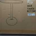 KKTONER Round Bar Table 23.6-Inch Top for Cocktail Bar Pub Dining Bistro (28.7H, Black)