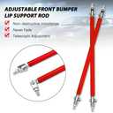 2PCS Front Bumper Lip Splitter Strut Rod 8''-11'' Adjustable Splitter Diffuser Strut Rods Tie Bars Compatible with Most Car Vehicles Dodge Challenger SRT,Camaro Toyota(Red)