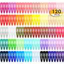 120 Pack Colorful Barrettes, 2 Inch Barrettes Metal Snap Hair Clips Candy Color Hair Accessories for Kids Teens, Toddlers,Women(40 Colors)