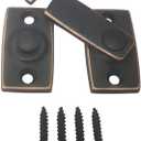 QCAA Solid Brass Shutter Bar/Door Latch, 7/8" x 2-3/32", Classic Bronze, 1 Pack, Made in Taiwan