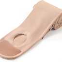 3 x Girls' Convertible Ballet Tights, 50D Ultra Soft Professional Transition Dance Tights for Ballet (5-7 Years, Deep Nude)