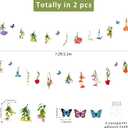 2 Pack 14.4ft Flower Garland Artificial Wildflower Garland, Spring Floral Garland Banner with Butterfly for Wildflower Party Decor Garden Tea Engagement Wedding Bridal Baby Shower Birthday Party Decor