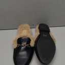 DREAM PAIRS Mules for Women Flats Comfortable Buckle Mules Slip on Slides Backless Loafers Shoes (7, Black-fur)