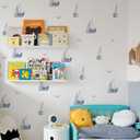 astrkiz Watercolor Sailboat Wall Decals Peel and Stick, Seagull Wall Sticker for Baby Boys Room Kids Room Playroom Gender Neutral Room Nursery Wall Art Stickers Decor