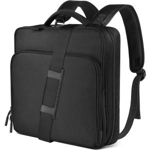 Zipper Binder Bag, 2-inch 3-Rings with Multiple Pockets File Folder - 500 Sheet Capacity, Up to 14 Laptop and Tablet, Detachable Backpack Straps & Shoulder Use for School