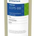 Pentair Pentek ECP5-BB Big Blue Sediment Water Filter, 10-Inch, Whole House Heavy Duty Pleated Cellulose Polyester Replacement Cartridge, 10" x 4.5", White End-Cap, 5 Micron