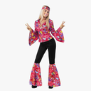 Morph 70s Costumes For Women Hippie Disco Outfit - Retro 60s 70s Style Costume For Parties, Festivals, and Events XXL