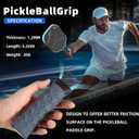 Pickleball Paddle Grip 2 Pack - 5.25" Enhanced Grips for Pickle Ball Grips with Vibration Reduction & Finger Support (Mix Orange)