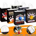 Kolldenn 24 Pcs Bowling Party Favors Bags Bowling Ball Goodie Gift Paper Bags with Handles Sport Candy Treat Pouch for Ball Birthday Party Decorations Supplies