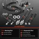 A-Premium 10Pcs Front Suspension Kit, Upper Control Arm, Lower Ball Joint, Sway Bar Link, Inner Outer Tie Rod End, Compatible with Chevy Silverado 1500 Suburban & GMC Sierra Yukon & Cadillac Escalade