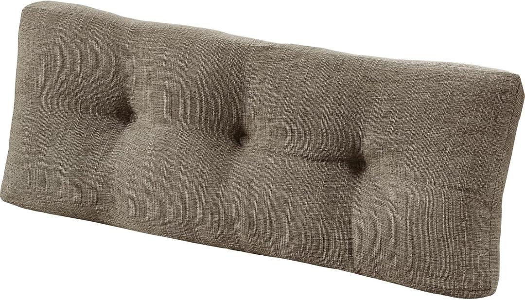 downluxe Indoor Bench Cushion for Indoor Furniture, Non-Slip Tufted Overstuffed Textured Foam Bench Seat Cushion, 48" X 16" X 4", Khaki, 1 Pack