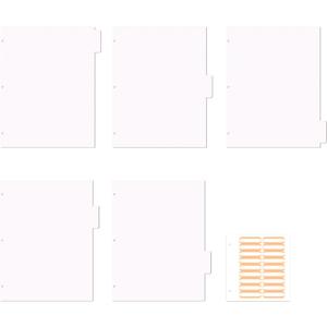 3 x Binder Dividers with Tabs, Dividers for 3 Ring Binder, 5 Tab Rose Pink (11" L x 8.5" W)