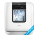 Midea MDC17P2DWW Countertop Dishwasher Portable with 6L(1.59G) Built-in Water Tank, 5+2 Programs, Auto Door Open, Dual Drying System, Energy-Saving and Odor Removal, for Apartments, Dorms& RVs, White