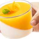 yarlung 9 Pack Small Glass Dessert Bowls, 8 Oz Custard Cup Clear Pudding Cup, Tasting Glasses Prep Bowls for Parfait, Ice Cream, Party Birthday
