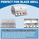 Warming Rack for Blaze 32 Inch 4 Burner Gas Grills, Grill Top Rack Warm Grate Shelf Accessory for BLZ-4 BLZ-4LTE2 BLZ-4LTE2-NG BLZ-4LTE2-LP, Blaze Premium BLZ-4LTE3-NG BLZ-4LTE3-LP, BLZ-32-033