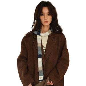 Striped Scarf for Women Knit Scarf Long Skinny Colorful Scarf Womens Winter Fashion Neck Scarves Y2k Accessories (Style1)