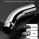 JY PERFORMANCE 5 Inch ID Diesel Exhaust Tip Elbow Tip 5'' Inlet 6'' Outlet 23'' Long Chrome Turndown Exhaust Tip with Clamp