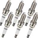 BDFHYK Set of 6 Iridium Spark Plugs Compatible with 128i 330i X3 X5 ES350 RX350 RX450h Legacy Outback 4Runner Avalon Camry Sienna Tacoma Tundra S60 S80 XC60 XC70,Engine Replacement for 6619 LFR6AIX-11