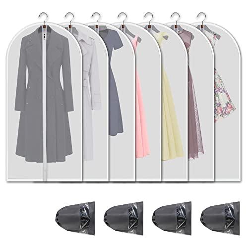 Hanging Garment Bags 10 Pct Translucent Dust Proof Clothes Bag White Breathable Full Zipper Dust Cover for Suit Dance Costumes Gown Dress |