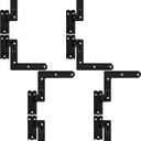 Moxweyeni 8 Pack (4 Pair) Steel Blind Shutter Hinge 1-1/16" Black Wrought Iron Shutter Hardware Lift Off Pintle Reversible Hinges for Heavy Duty Wood Frame, Brick, Doors, Window (Black)