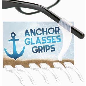 3 Pack - Sunglasses Retainer Anti-Slip Glasses Grip Ear Hook Eyeglasses Anti-Slip Temple Tip Glasses Holder (Clear)