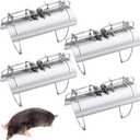 Mole Trap Half Round Metal Mole Killer Reusable Ground Squirrel Trap Heavy Duty Tactical Gopher Rat Vole Traps for Outdoor Lawn Garden Yard Gopher Vole(4 Packs)