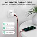 etguuds USB A to USB C Cable 5-Pack (3/3/6/6/10 ft), Fast Charging Type C Charger Cord for iPhone 17 16 15 Pro Max Plus Air, Samsung Galaxy S25 S24 S23 S22 S21 S20 A56 A17 A16, Pixel, Moto G, Red