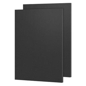 KAITELA ABS Plastic Sheet 18" x 24" x 1/4" Thick (6mm) Black Rigid Moldable Thermoplastic Board for Crafts, DIY Projects, Home Decor - Textured & Smooth Surface, Pack of 2