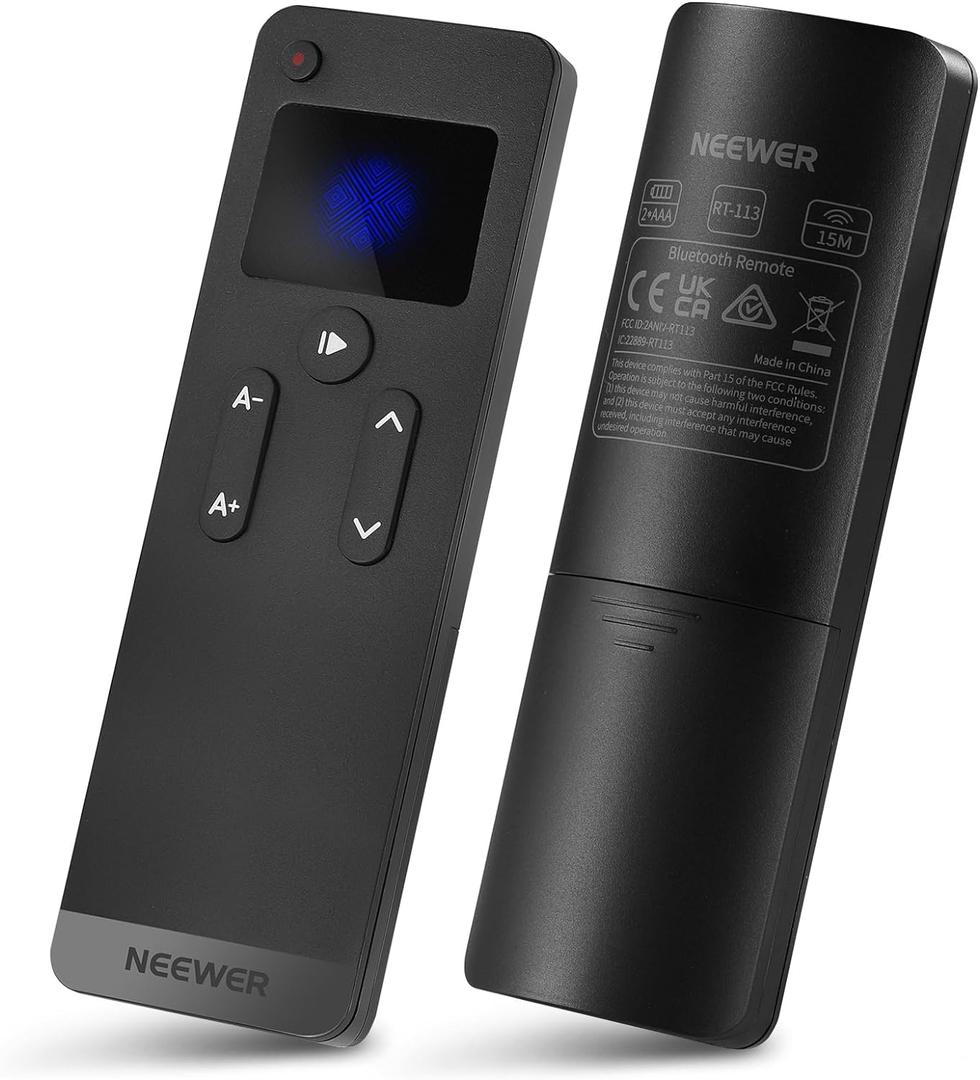 NEEWER RT113 Remote Control for NEEWER Teleprompter App ONLY, Upgraded with Direct Bluetooth Connection and Silent Button, Compatible with iOS Android Smartphone & Tablet for X17 II/X16/X12/X14 etc
