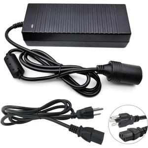 AC to DC Converter,120W 120V/110V to 12V/10A Cigarette Lighter Adapter,AC/DC Power Adapter for Car Refrigerator,Inflator, Car Vacuum Cleaner and Other Car Devices(3Pin)