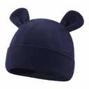 2 x Duoyeree Baby Hat Newborn Hat Adorable Cotton Bear Ear Beanie Cap for Infant Girl Boy 0-6 Months Navy