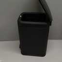 rejomiik Small Bathroom Trash Can with Lid Slim Soft Close Garbage Can Step Wastebasket Container Trash Bin for Office Bedroom Kitchen Living Room (1.9 Gallon Black)