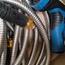 Lefree 100ft Metal Garden Hose - Heavy Duty 304 Stainless Steel Flexible Water Hose, No Kinks & Leak-Proof with Upgraded Handle, 10-Function Spray Nozzle & 4 Spare Gaskets for Yard, RV, Pet Bath (Silver)