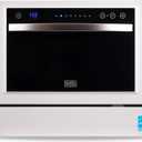 BLACK+DECKER BCD6W 6 Place Setting ENERGY STAR Portable Compact Countertop Dishwasher