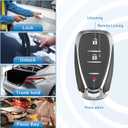 X AUTOHAUX 3 Button Car Keyless Entry Remote Control Replacement Key Fob Proximity Smart Fob HYQ4EA for Chevy Traverse 2018-2020 433MHz 46 Chip