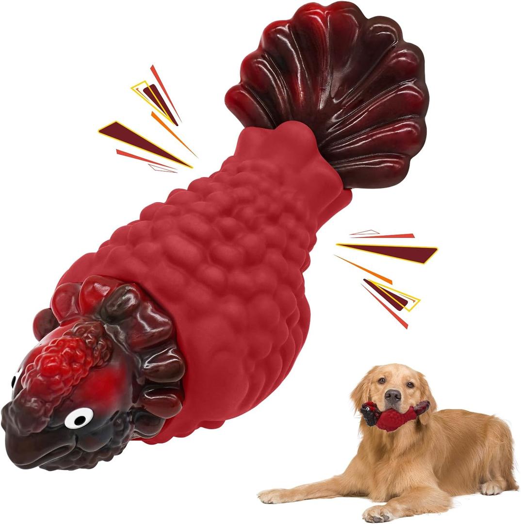 WinTour Dog Chew Toys for Large Breed Aggressive Chewers - Tough, Indestructible Balls with Squeaky - Super Chewer Toys for Large Dogs