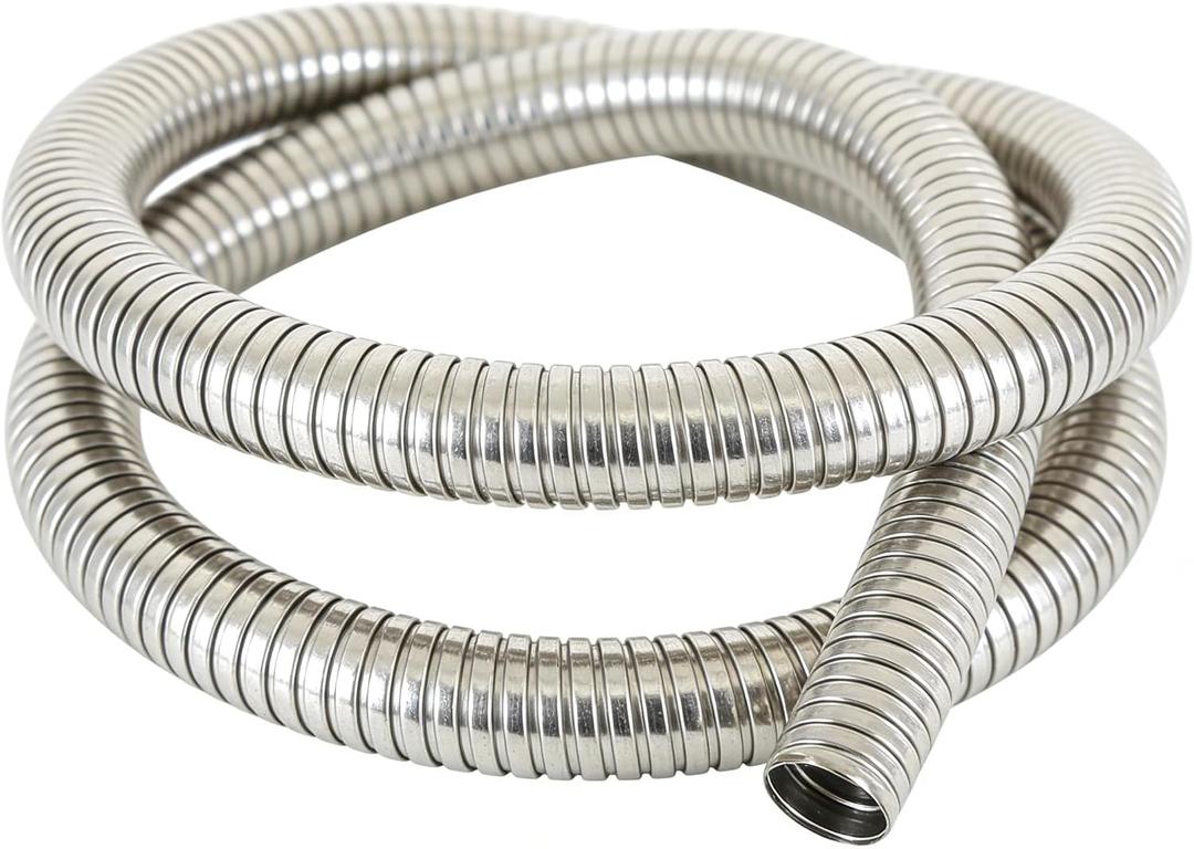 Long Exhaust Flex Pipe, Stainless Steel Flexible Exhaust Tube for Generator, Heater, and Automotive Repair, Heavy Duty Corrosion Resistant Corrugated Pipe(1.25" ID x 72")