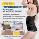 3 in 1 Postpartum Belly Band - Postpartum Belly Support Recovery Wrap, After Birth Brace, Slimming Girdles, Body Shaper Waist Shapewear, Post Surgery Pregnancy Belly Support Band (S/M, Black) (Black)