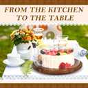 Bellsal Cake Stand with Dome Lid, 12in Acacia Wood Cake Plate with Cover, Wooden Cake Display Stand with Acrylic Dome, Cake Decorating for Baking Gifts, Birthday Kitchen Party, Weddings