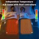 Heated Electric Blanket Queen Size - 84" x 90" Heating Blanket with Dual Control, 10 Heating Levels & 8 Hours Auto Off, Soft Warm Flannel Blanket, Christmas Birthday Gifts for Senior Grandma