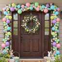 9 ft Easter Ball Garland Ornaments Large Pastel Hanging Shatterproof Candy Balls Decorations for Home Indoor Outdoor Mantel Easter Mardi Gras Holiday Party Tree Supplies