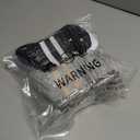 3 x AugRing Women's Striped Cotton Crew Socks Cozy Casual Athletic Quarter Socks for Running & Gym Size 5-11