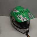 TCT-MOTORPARTS Green Flame DOT Kids Youth Motocross Helmets ATV Off-Road Dirt Bike Motorcycle Full Face Helmet+Gloves+Goggles Large