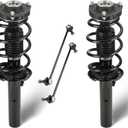 Front Struts Assembly Fit for Volkswagen Jetta 05-17, 09-16 for CC, 06-16 for Passat, 10-14 for Golf, 2012-2017 for Beetle, 06-13 for AUDI A3 Quattro, Shock Absorber & Sway Bars End Links (4Pcs)